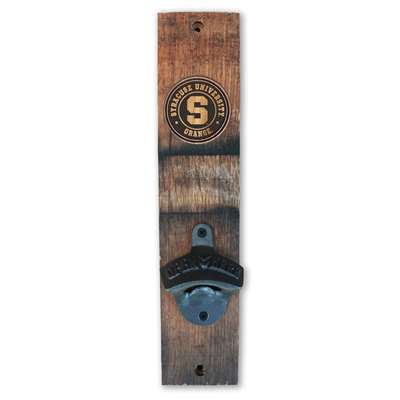 Syracuse Orange Barrel Stave Wall Mount Bottle Opener