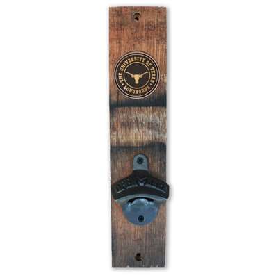 Texas Longhorns Barrel Stave Wall Mount Bottle Opener