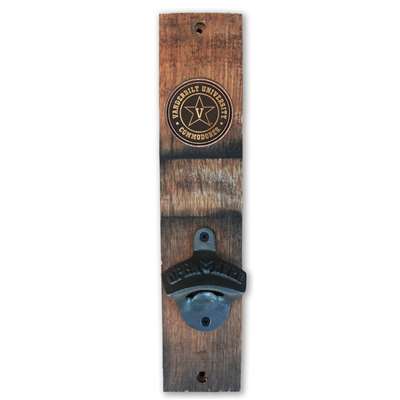 Vanderbilt Commodores Barrel Stave Wall Mount Bottle Opener