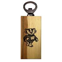 Wisconsin Badgers Wooden Bottle Opener