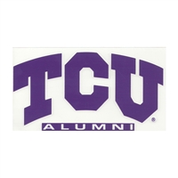 Tcu Horned Frogs Decal - Arched Tcu Over Alumni