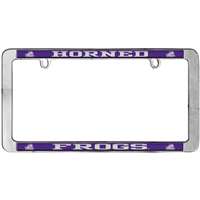 TCU Horned Frogs Thin Metal License Plate Frame