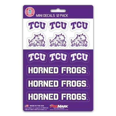 TCU Horned Frogs Mini Decals - 12 Pack