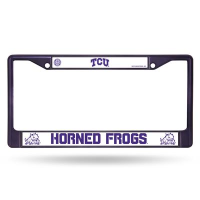 TCU Horned Frogs Team Color Chrome License Plate Frame