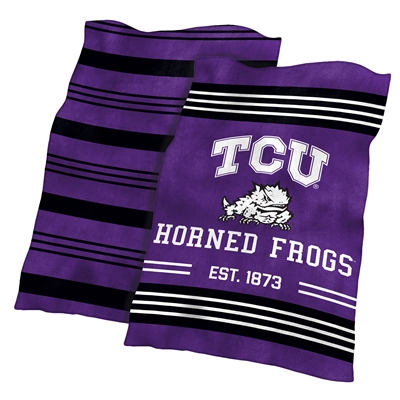 TCU Horned Frogs Colorblock Plush Blanket