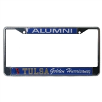 Tulsa Golden Hurricanes Alumni Metal License Plate Frame W/domed Insert