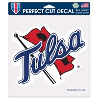 Tulsa Golden Hurricanes Full Color Die Cut Decal - 8" X 8"