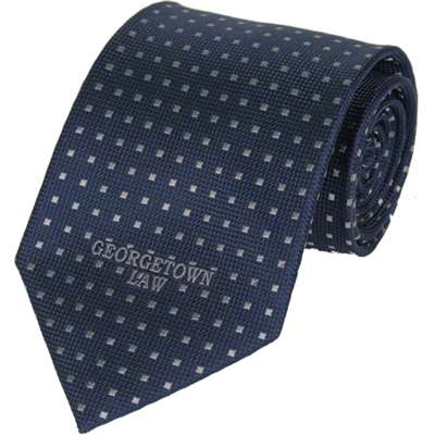 Georgetown Hoyas Dot Pattern Silk Necktie - Georgetown Law