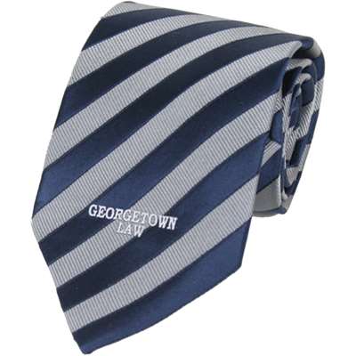 Georgetown Hoyas Striped Pattern Silk Necktie - Georgetown Law