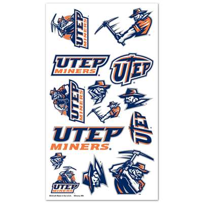 UTEP Miners Temporary Tattoos