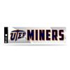 Utep Miners Bumper Sticker