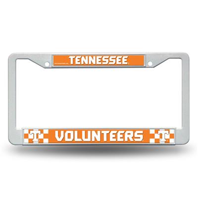 Tennessee Volunteers White Plastic License Plate Frame