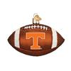 Tennessee Volunteers Glass Christmas Ornament - Football