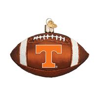 Tennessee Volunteers Glass Christmas Ornament - Football