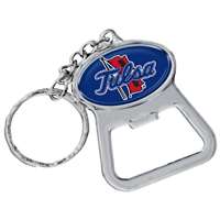 Tulsa Golden Hurricanes Metal Key Chain And Bottle Opener W/domed Insert