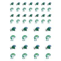 Tulane Green Wave Small Sticker Sheet - 2 Sheets