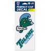 Tulane Green Wave Perfect Cut Decal 4" x 4" - Set of 2