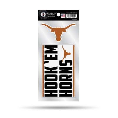 Texas Longhorns Double Up Die Cut Decal Set