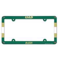 Full Color License Plate Frame for a standard car license plate, front or back; is molded in durable plastic and top surface printed with a durable ink on the entire surface. The design maximizes space for tab sticker clearance Made in USA.