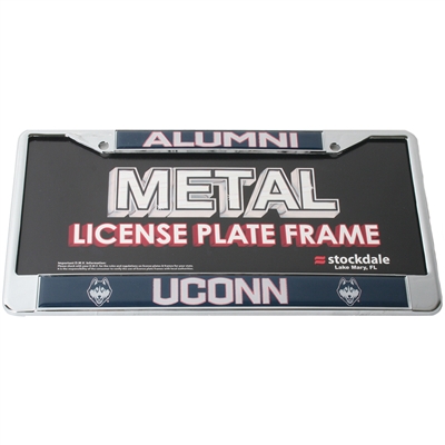 Uconn Huskies Alumni Metal License Plate Frame W/domed Insert - Alumni/Uconn - ALT