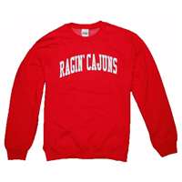 Louisiana Lafayette Crewneck Sweatshirt, Red