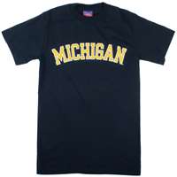 Michigan T-shirt - Michigan Arched - By Champion - Navy