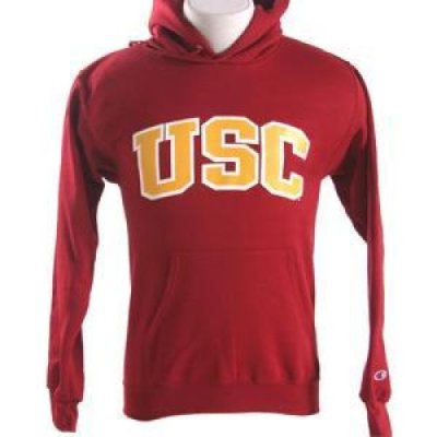 Usc Hooded Sweatshirt - Usc Arched - By Champion - Cardinal