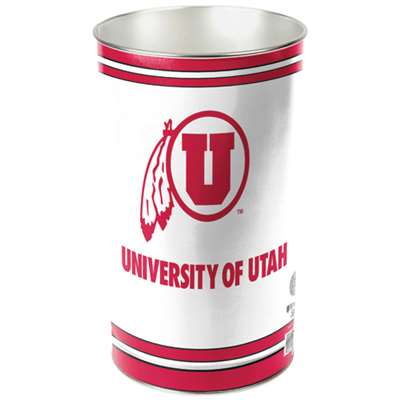 Utah Utes Metal Wastebasket