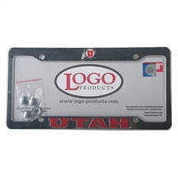 Utah Utes Chrome Plastic License Plate Frame