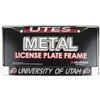 Utah Utes Metal License Plate Frame W/domed Insert