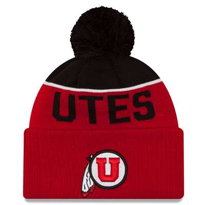 Utah Utes New Era Sport Knit Pom Beanie