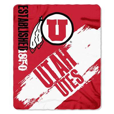 Utah Utes Painted Fleece Throw Blanket