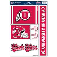 Utah Utes Multi-Use Decal Set - 11" x 17"