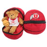 Utah Utes Stuffed Bear in a Ball - Basketball