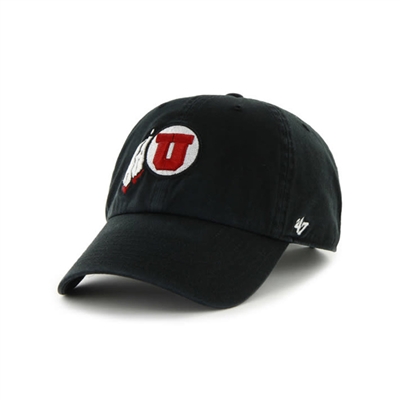 Utah Utes 47 Brand Clean Up Adjustable Hat - Black