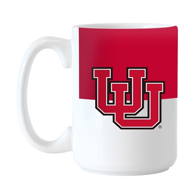 Utah Utes 15oz Colorblock Ceramic Mug