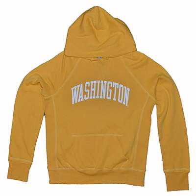 Washington Ladies Hooded Sweatshirt - Ladies Hoody By League - Athletic Yellow