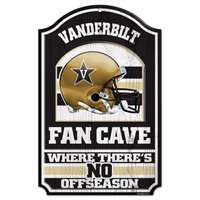 Vanderbilt Commodores Fan Cave Wood Sign