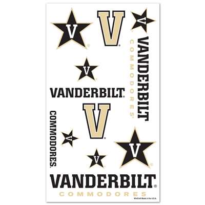 Vanderbilt Commodores Temporary Tattoos