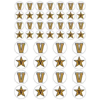 Vanderbilt Commodores Small Sticker Sheet - 2 Sheets