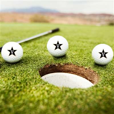 Vanderbilt Commodores Golf Balls - Set of 3