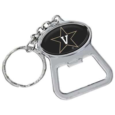 Vanderbilt Commodores Metal Key Chain And Bottle Opener W/domed Insert