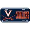 Virginia Cavaliers Plastic License Plate