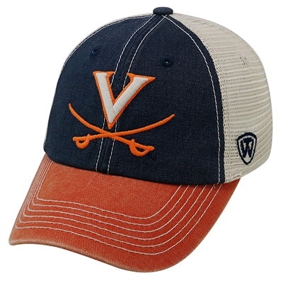 Virginia Cavaliers Top of the World Slice Adjustable Hat - Navy