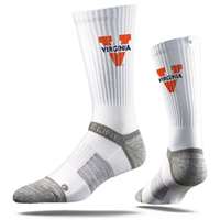 Virginia Cavaliers Strideline Premium Crew Sock - White