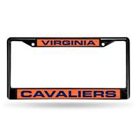 Virginia Cavaliers Inlaid Acrylic Black License Plate Frame