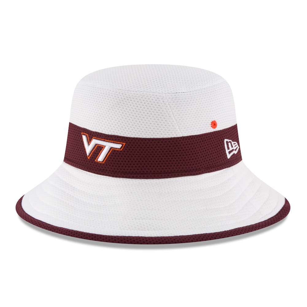Virginia Tech Hokies New Era Training Bucket Hat - White