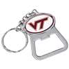 Virginia Tech Hokies Metal Key Chain And Bottle Opener W/domed Insert