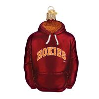 Virginia Tech Hokies Glass Christmas Ornament - Hoodie