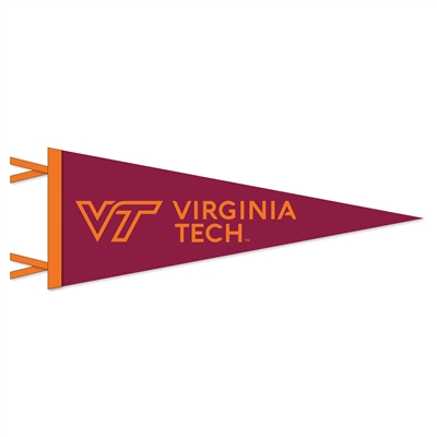 Virginia Tech Hokies Wool Felt Pennant - 9" x 24"